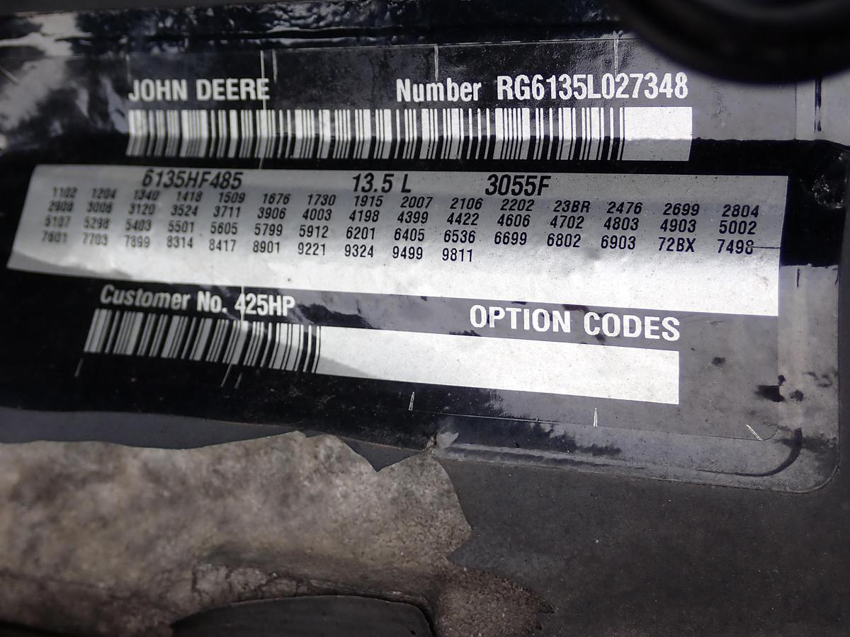 Used 2012 John Deere 6135HF485 Diesel Power Unit 