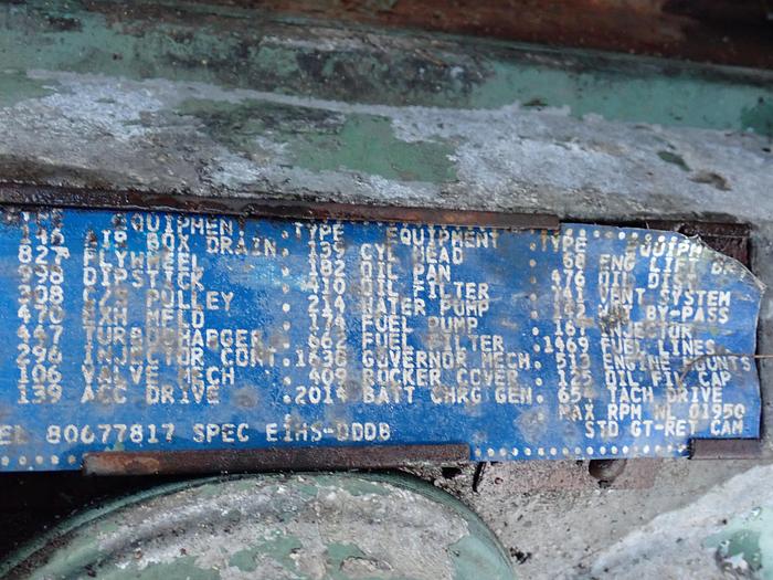 Used 1981 Detroit Diesel 6V92TA Engine MECHANICAL 335 HP 8067-7817