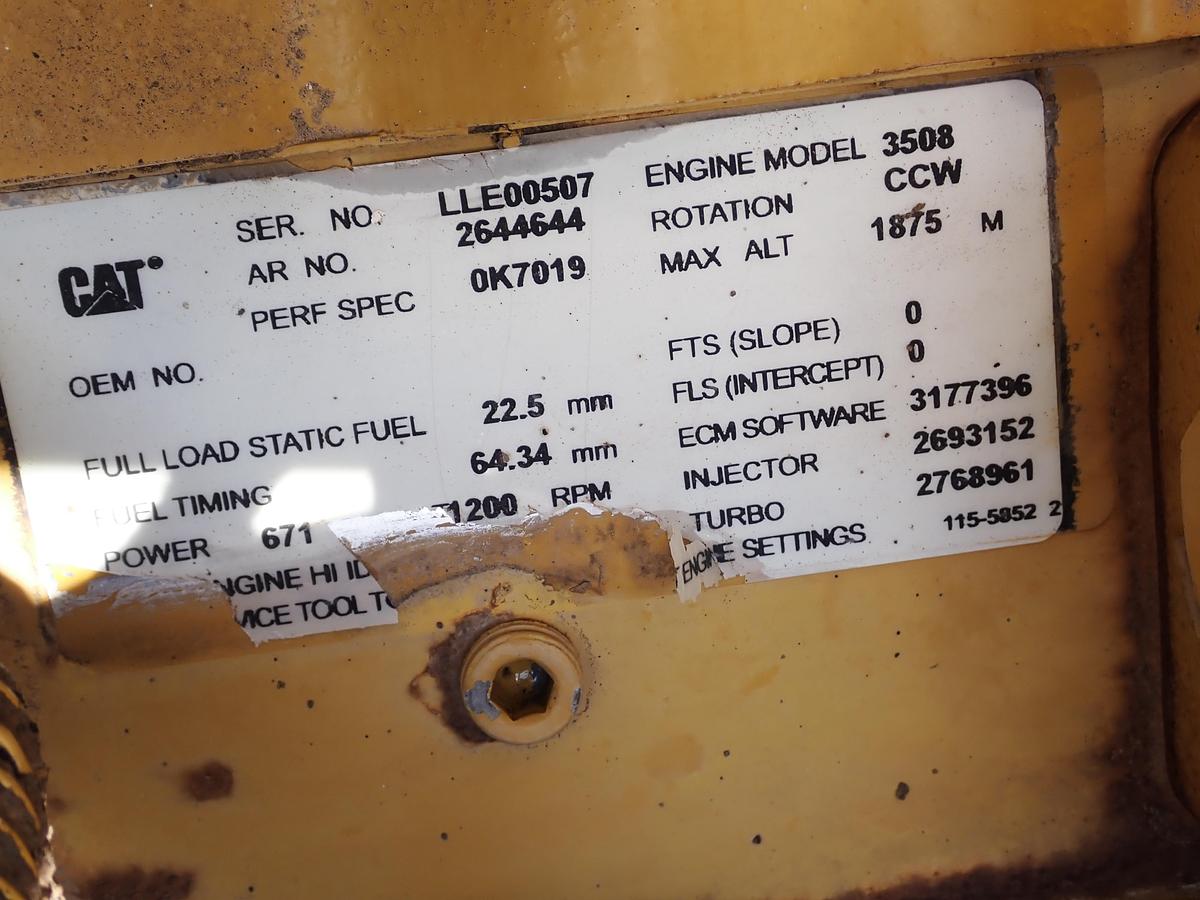 Used 2008 CAT 3508C Diesel Engine POWER UNIT AR # 264-4644