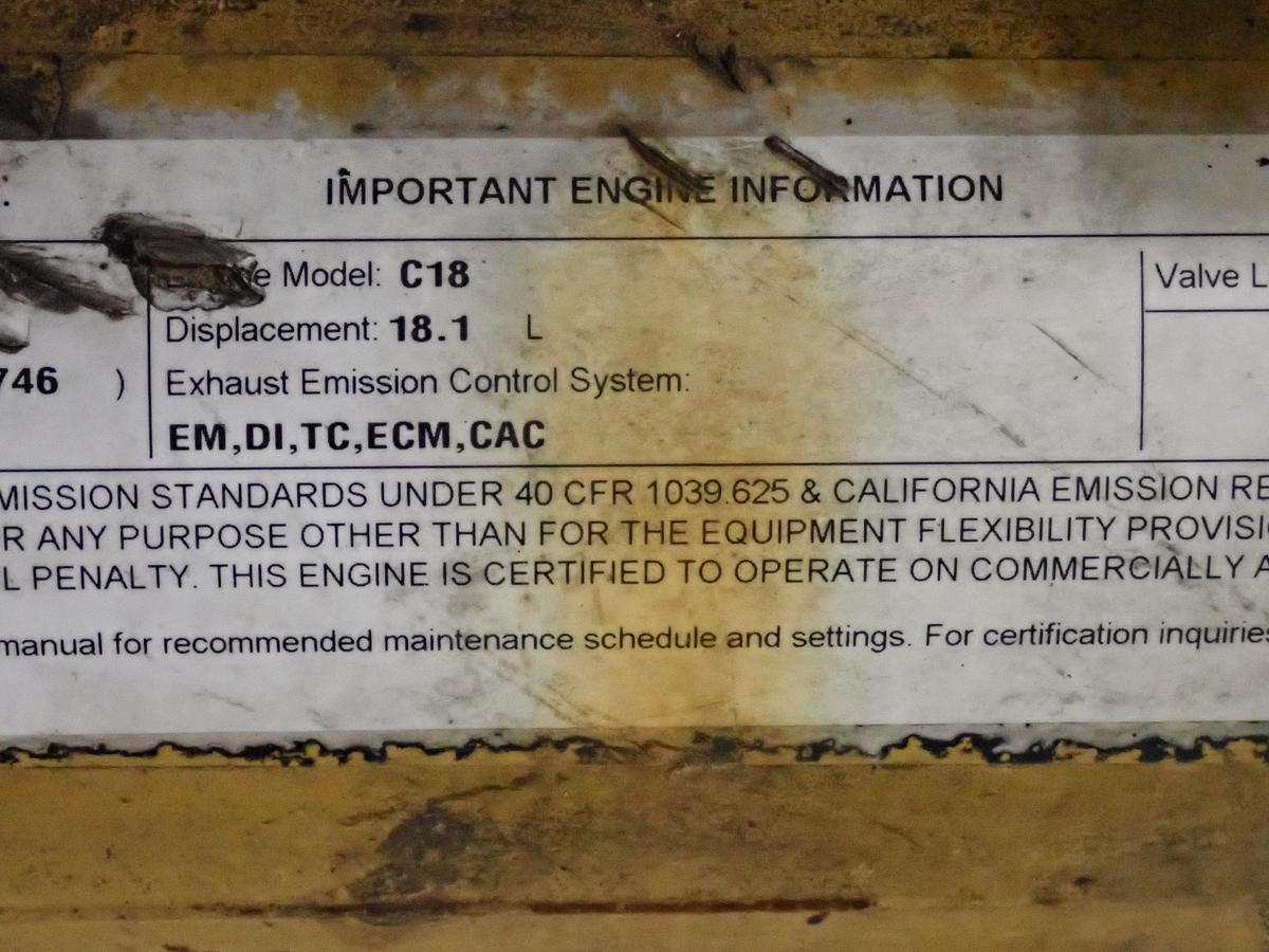 Used 2013 CAT C18 Twin Turbo Diesel Engine AR # 366-9753