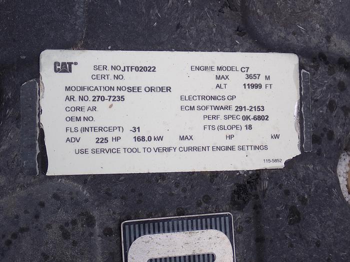 Used 2008 CAT C7 Industrial Diesel Power Unit 225 HP