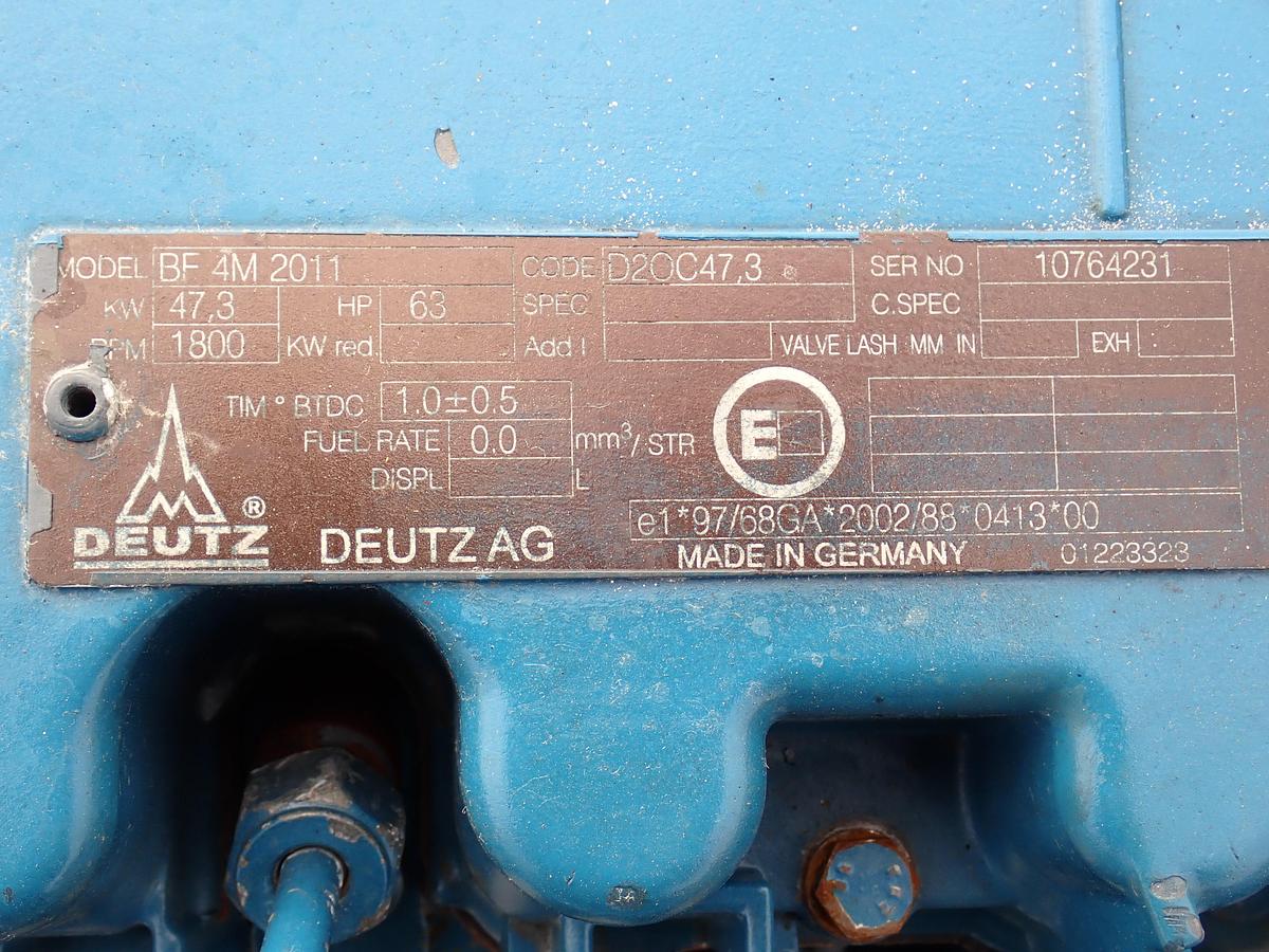 Used Deutz BF4M2011 Turbo Diesel Engine