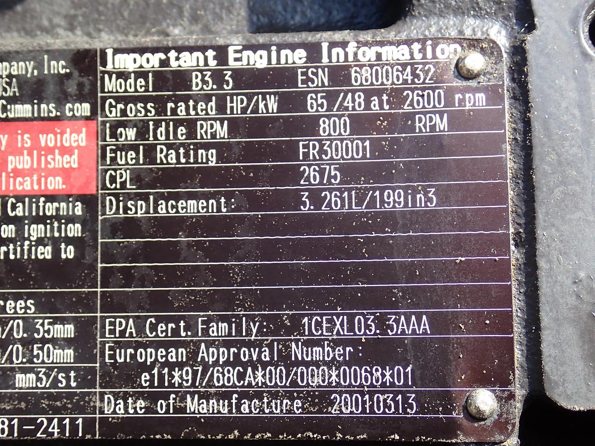Used 2001 Cummins B3.3 Diesel Engine