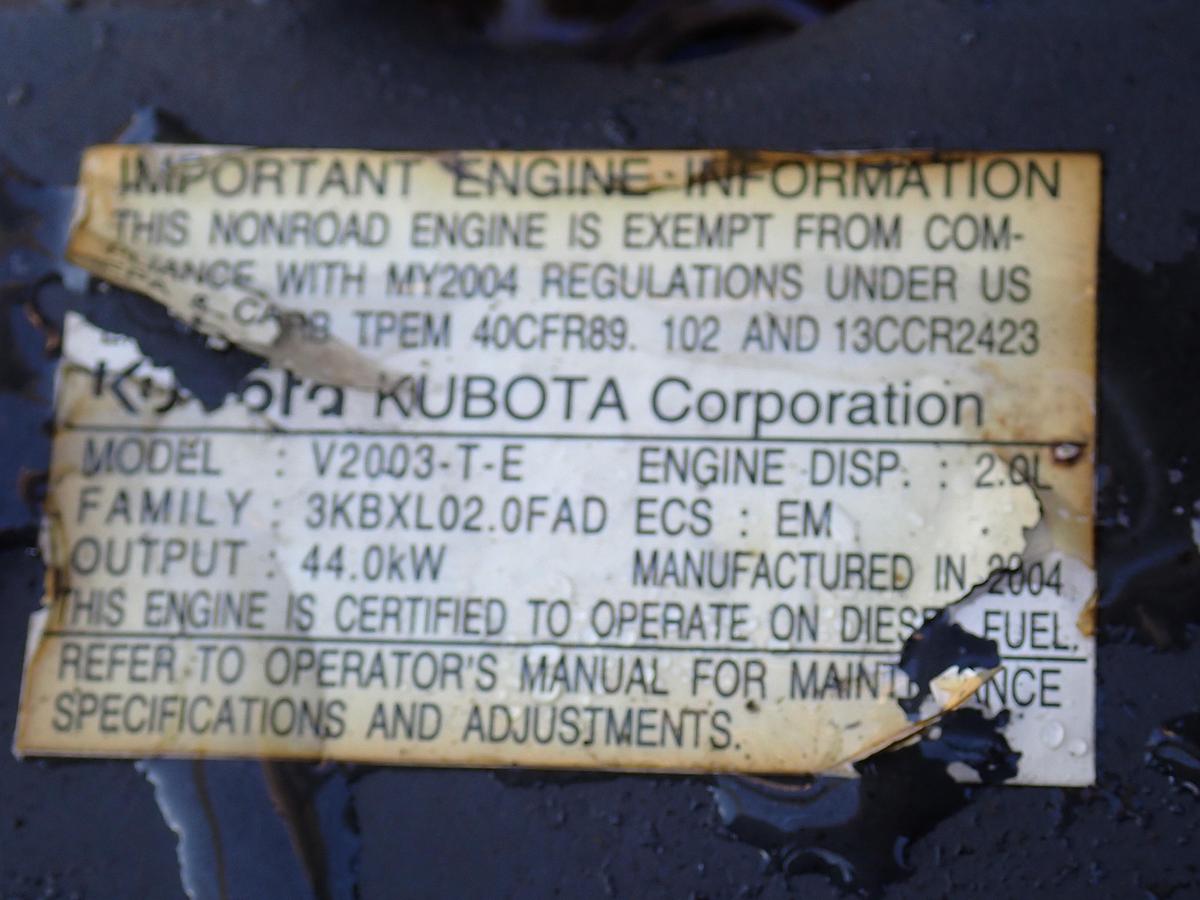Used 2004 Kubota V2003-TE Turbo Diesel Engine V2003T