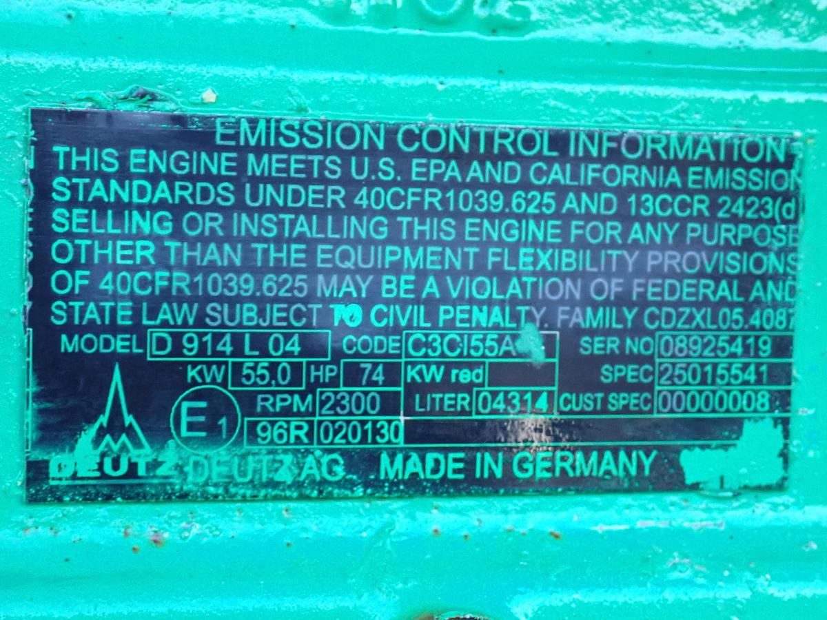 Used Deutz D914 L04 Diesel Engine