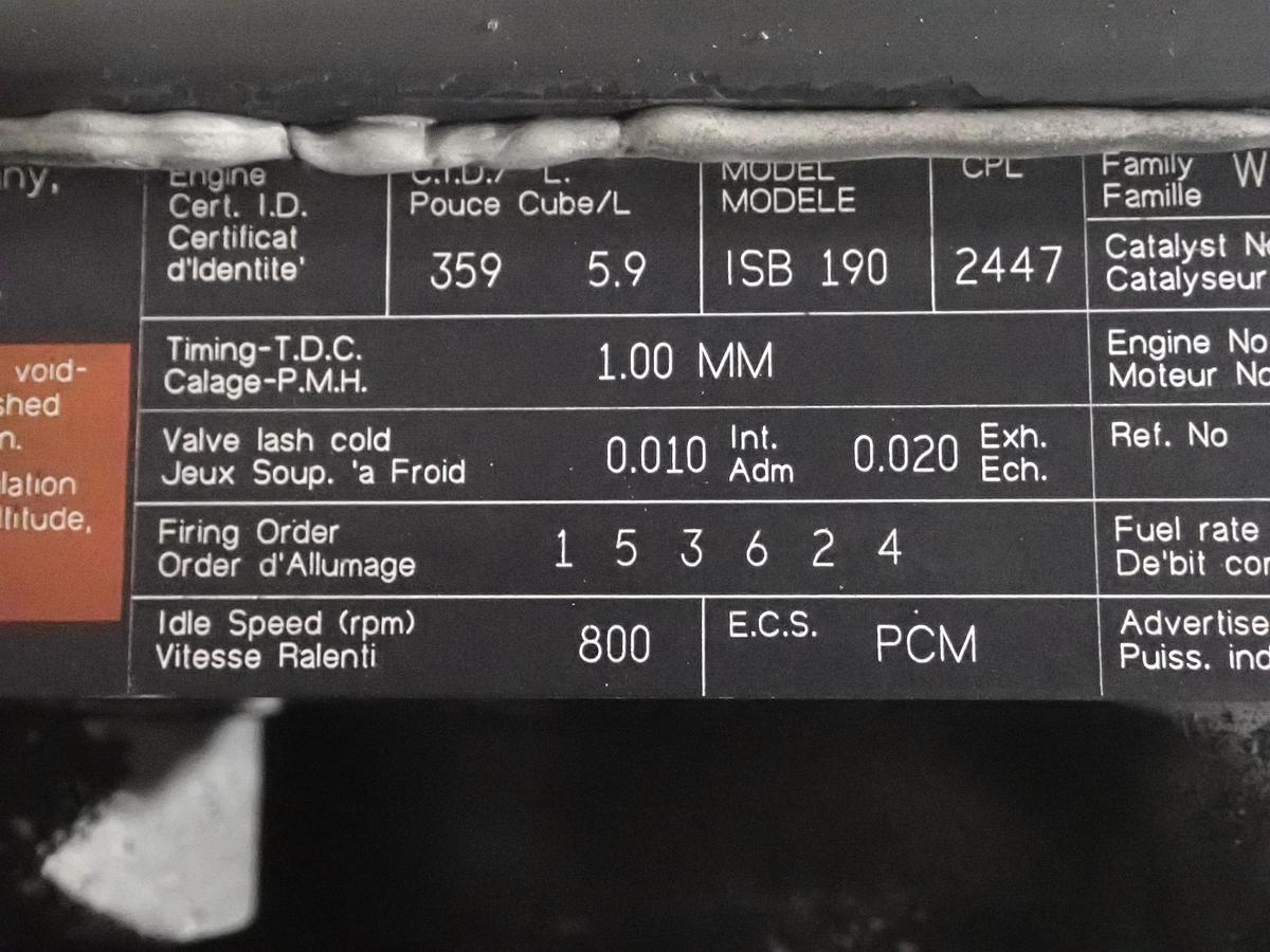 Used 1999 Cummins 5.9 ISB 190 Diesel Truck Engine 37K MILES!!