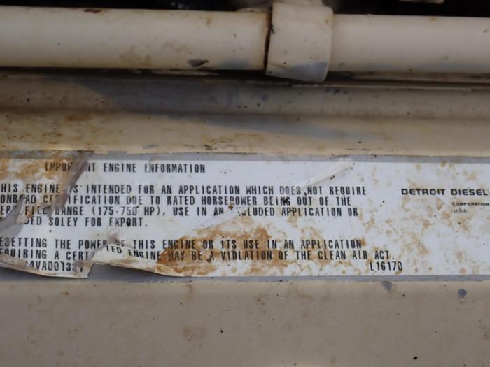 Used Detroit Diesel 24V71 Quad Turbo Engine MODEL 7243-7406