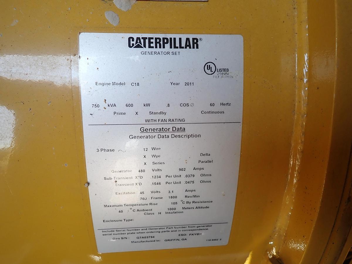 Used 2011 CAT C18 GENSET