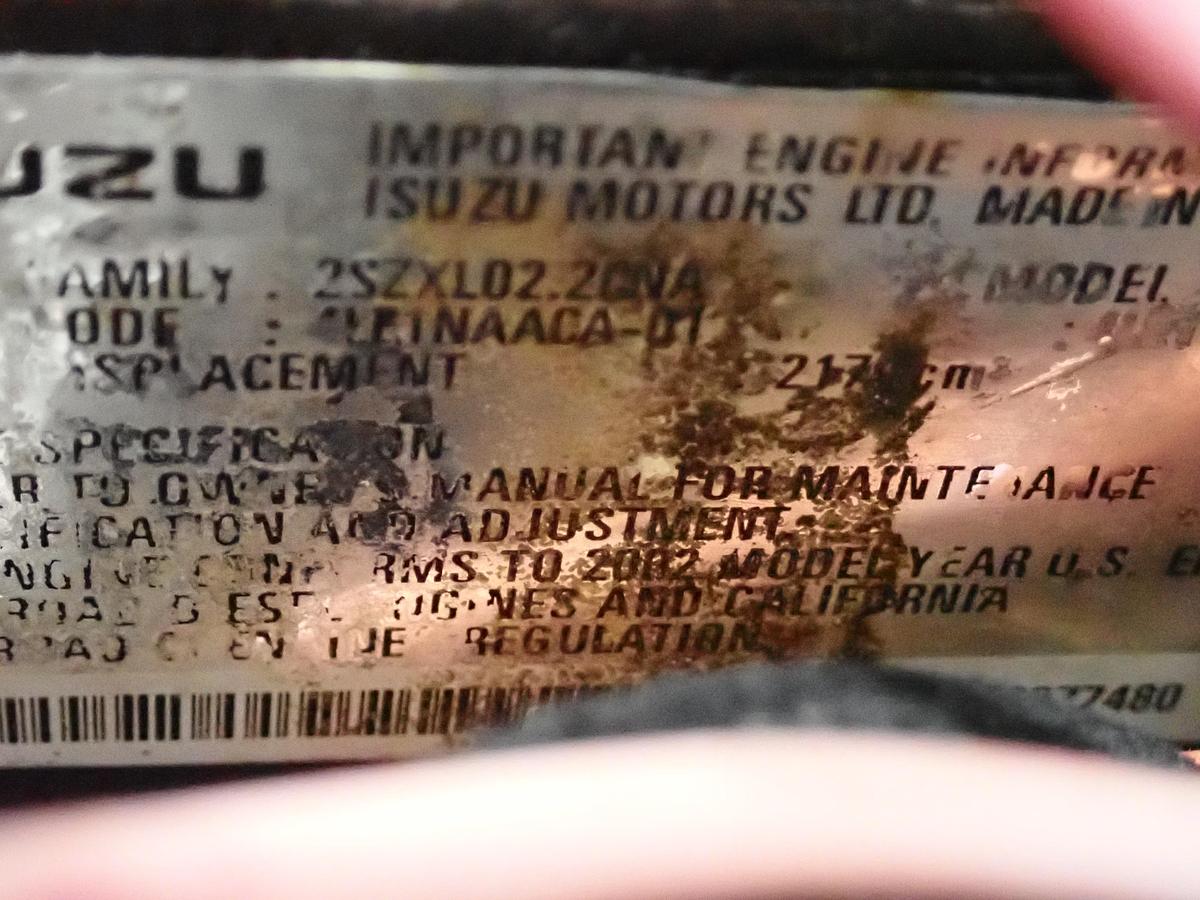 Used 2002 Isuzu 4LE1 Diesel Engine COMPLETE POWER UNIT!