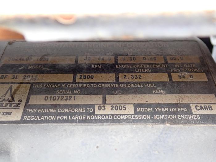Used 2005 Deutz BF3L2011 Turbo Diesel Engine