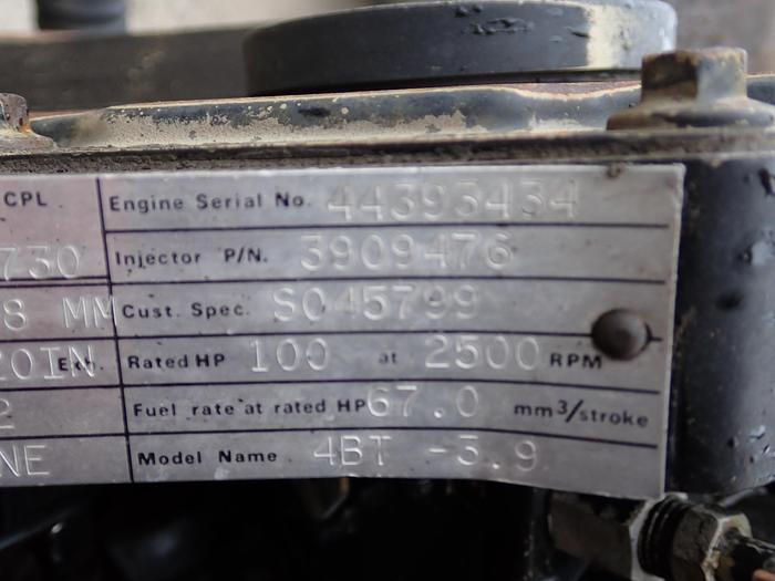 Used 1989 Cummins 4BT 3.9 C100 Diesel Engine
