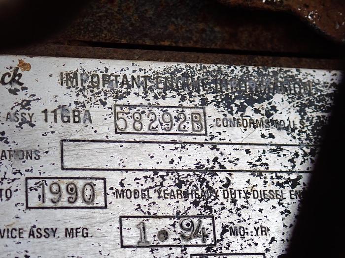 Used 1990 Mack E6-260 Diesel Power Unit