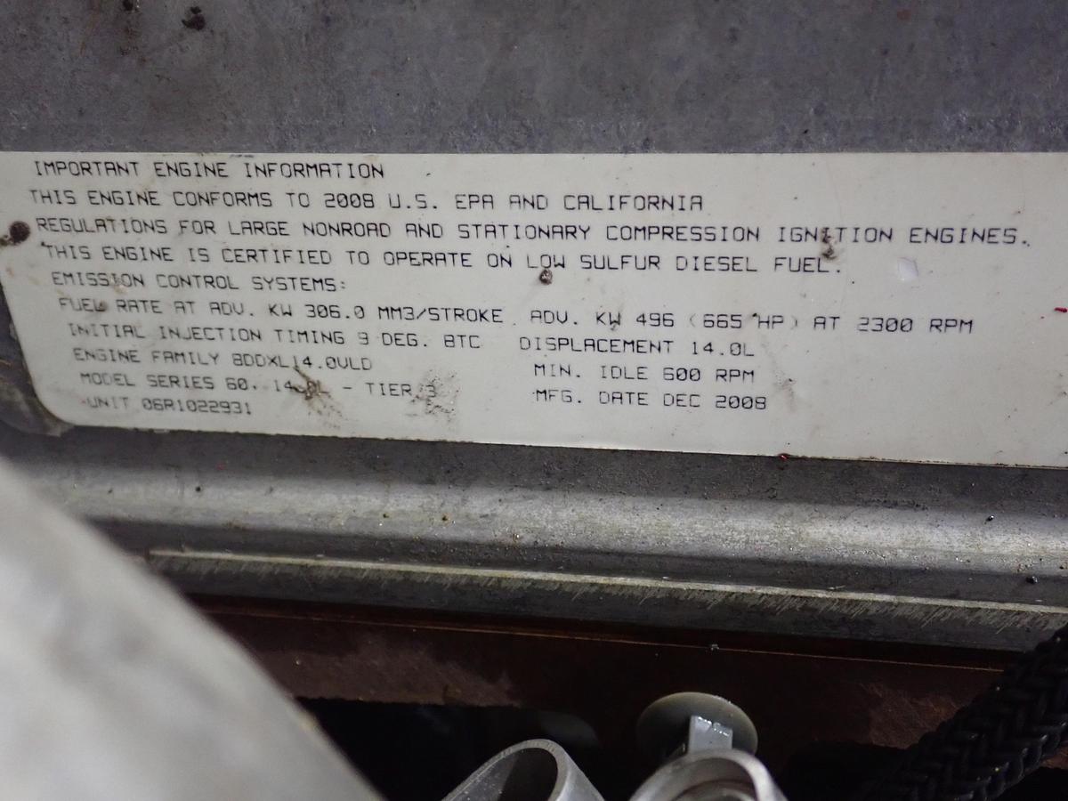 Used 2008 Detroit Diesel 14 Liter 665 HP Industrial Engine 2788 HOURS!