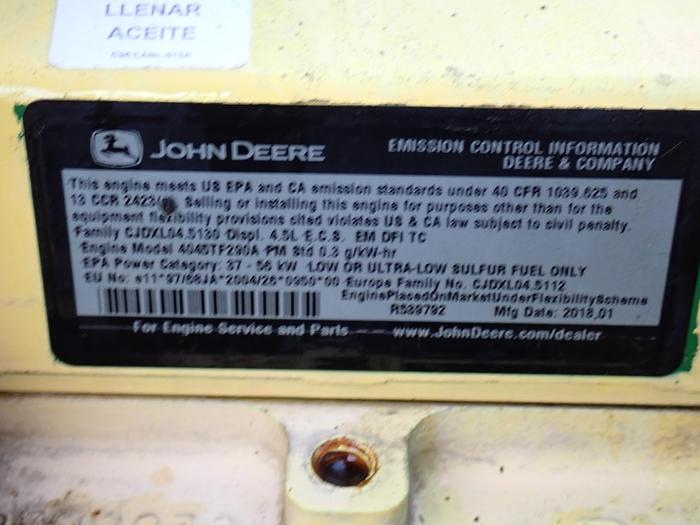 Used 2018 John Deere 4045TF290 Diesel Engine Power Unit