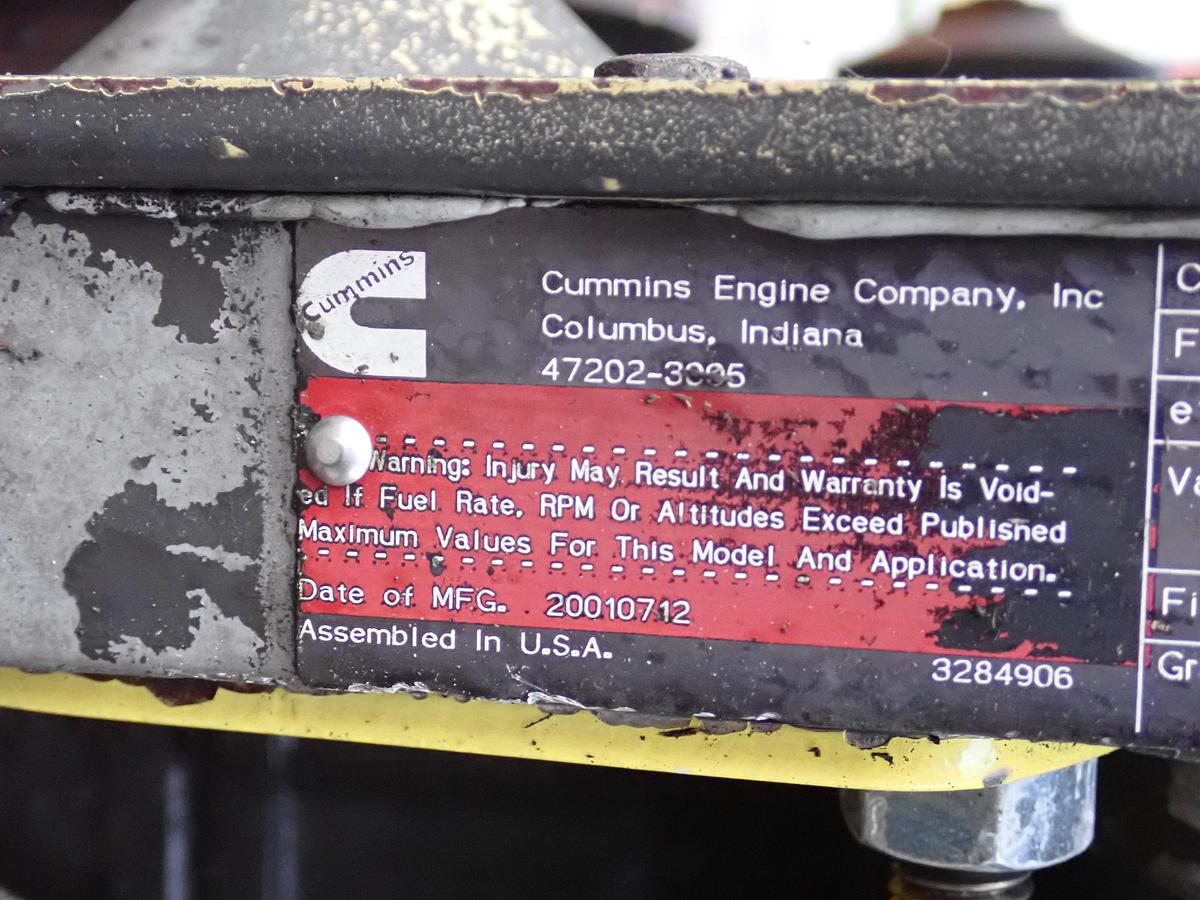 Used 2001 Cummins B5.9C Diesel Engine 6BTA CPL 2063 5.9