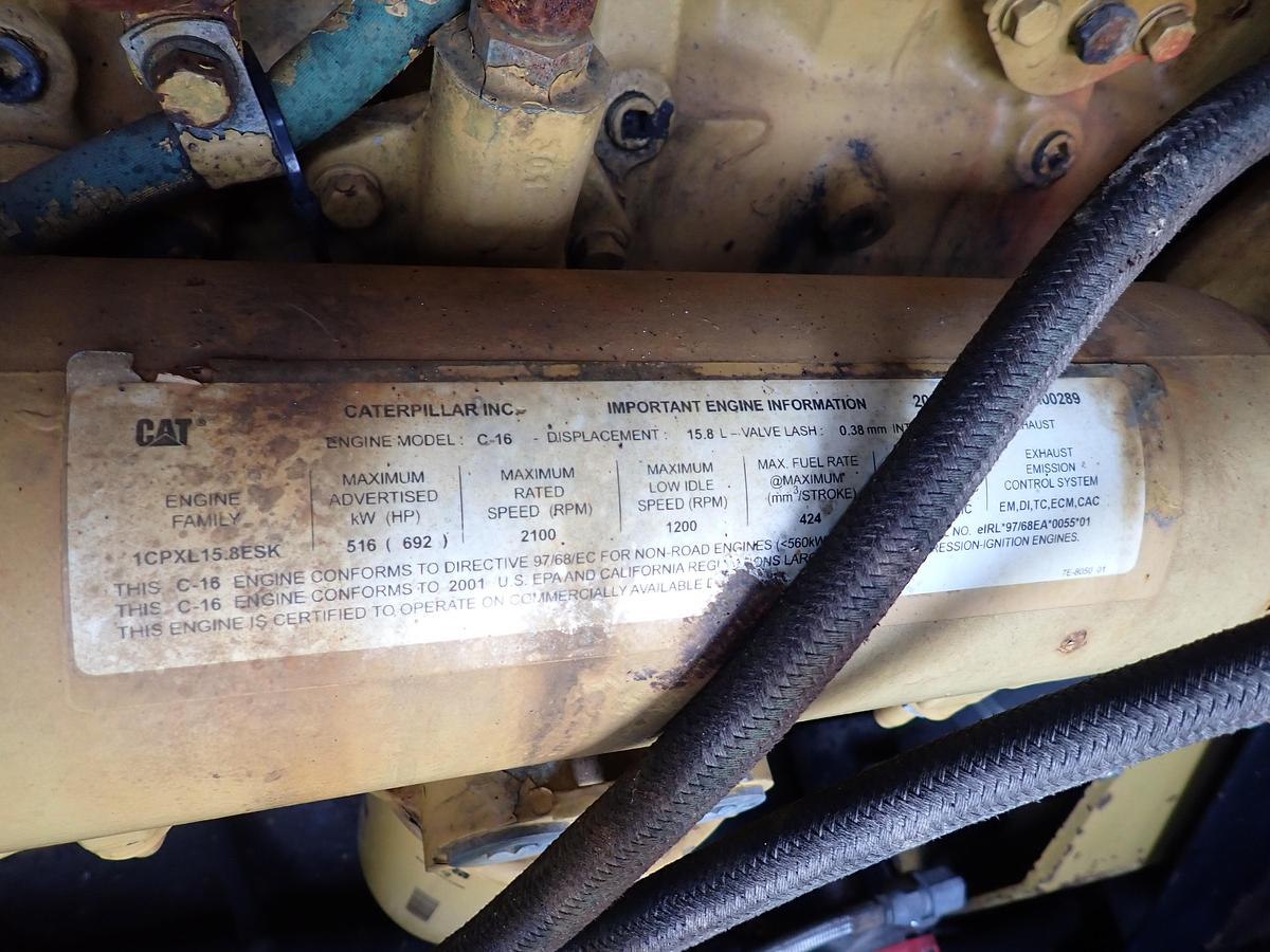 Used 2003 Sullair DE18 1550 CFM Oil Free Air Compressor CAT C16 8716 HRS