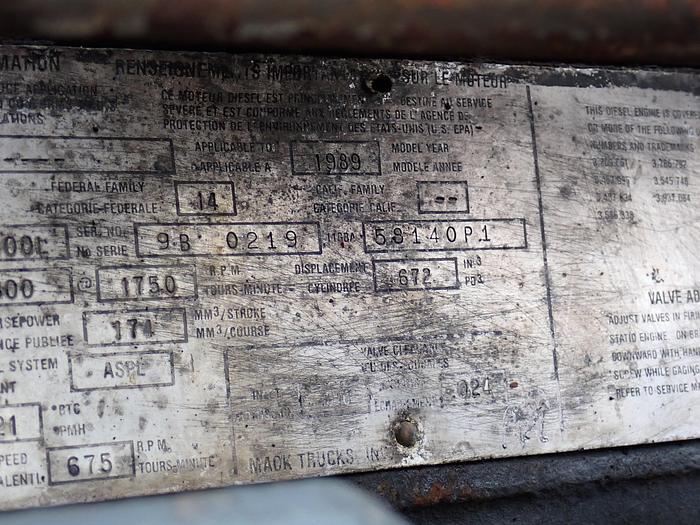 Used 1989 Mack EM6-300L