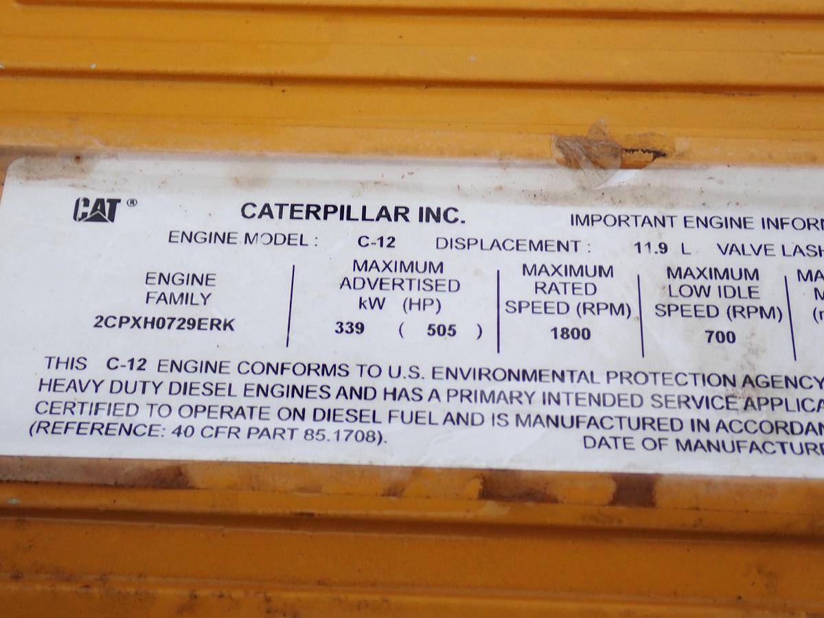 Used 2007 CAT C12 Diesel Truck Engine GOV'T SURPLUS 232 HOURS!!