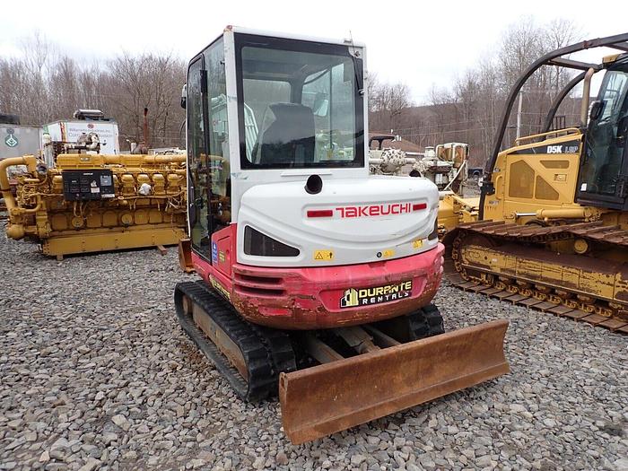 Used 2016 Takeuchi TB240 Mini Excavator LOW HOURS! EROPS A/C Aux Hydraulics TB-240