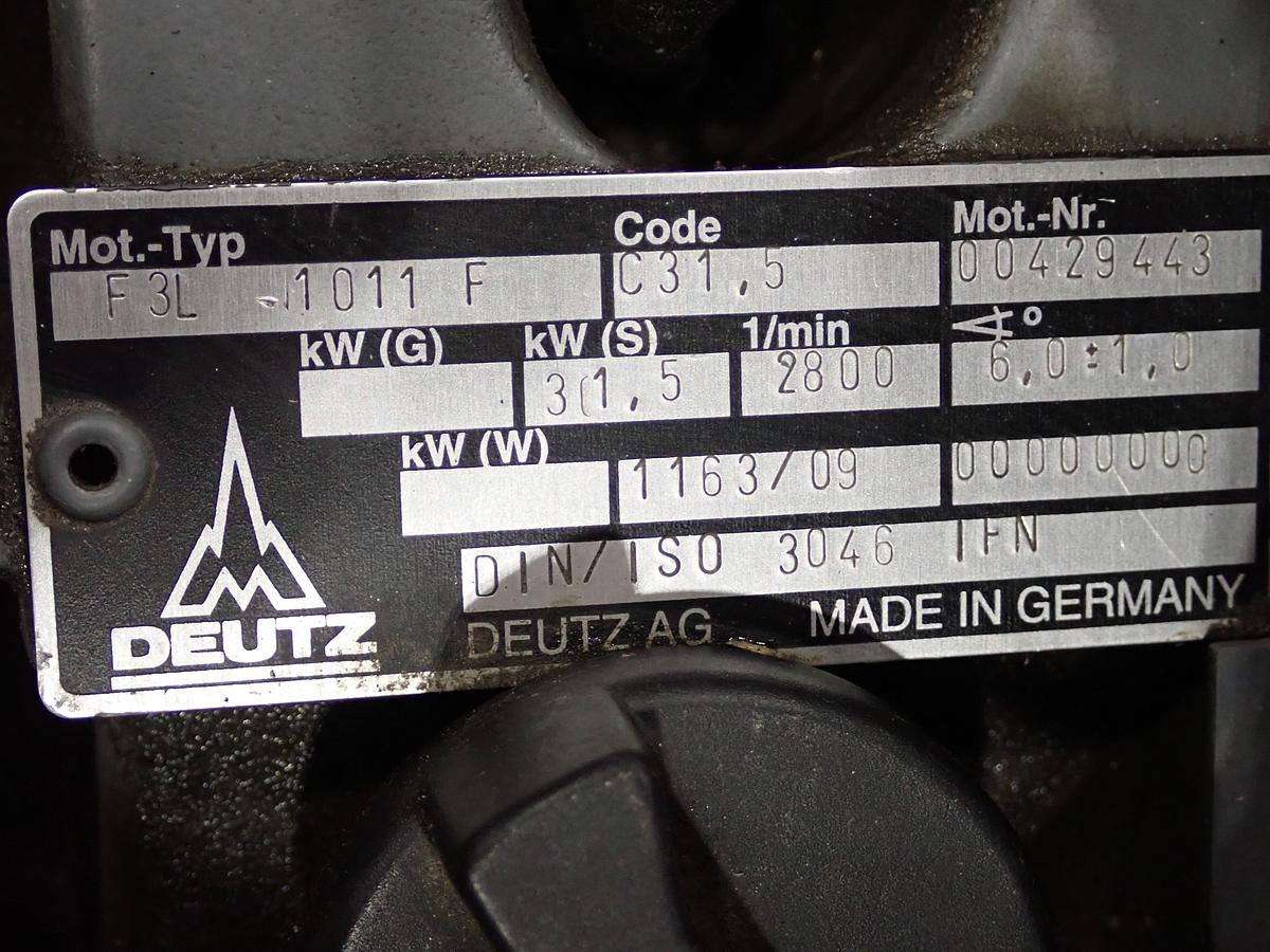 Used 1999 Deutz F3L1011F Diesel Engine