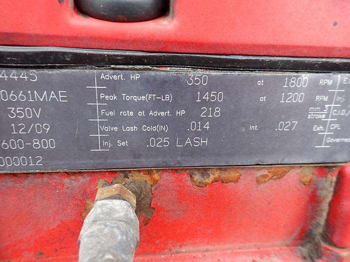 Used 2010 Cummins ISM 350V Diesel Engine CPL 3281 350 HP