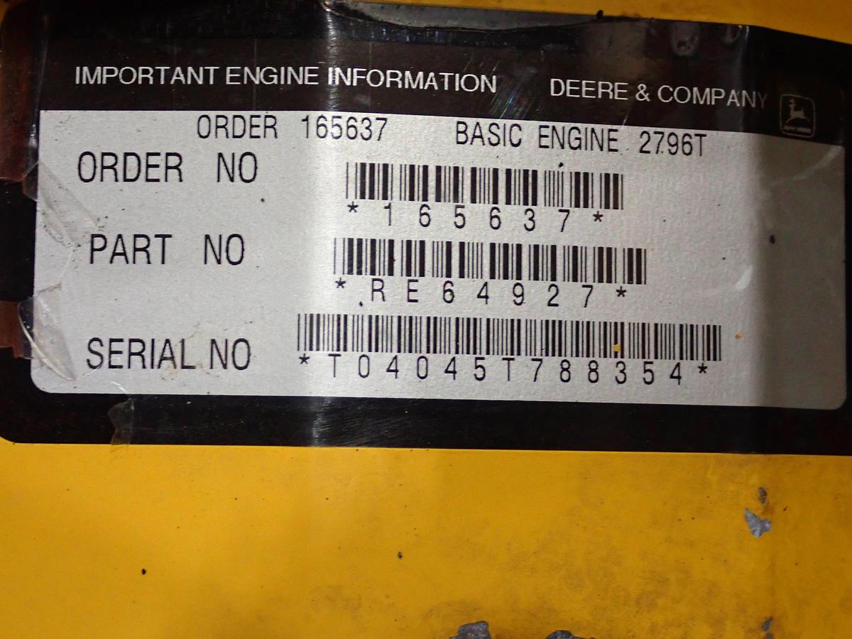 Used 1998 John Deere 4045TT055 Diesel Engine 160 LC Excavator
