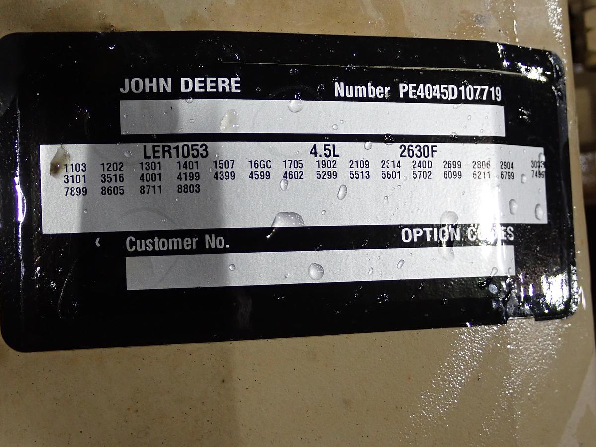 Used 2000 John Deere 4045DF150 Diesel Engine