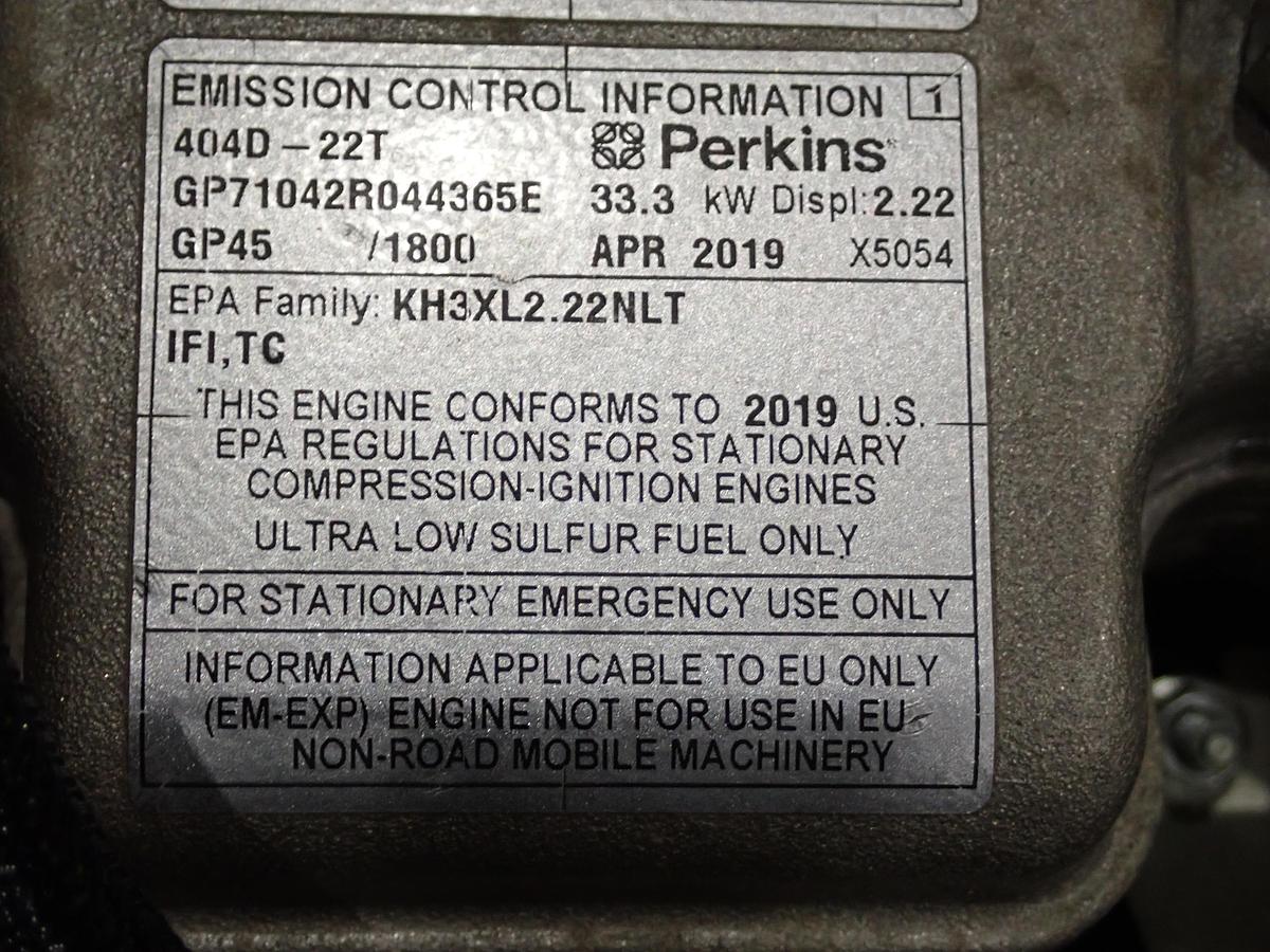 2019 Perkins 404D-22T Turbo Diesel Power Unit