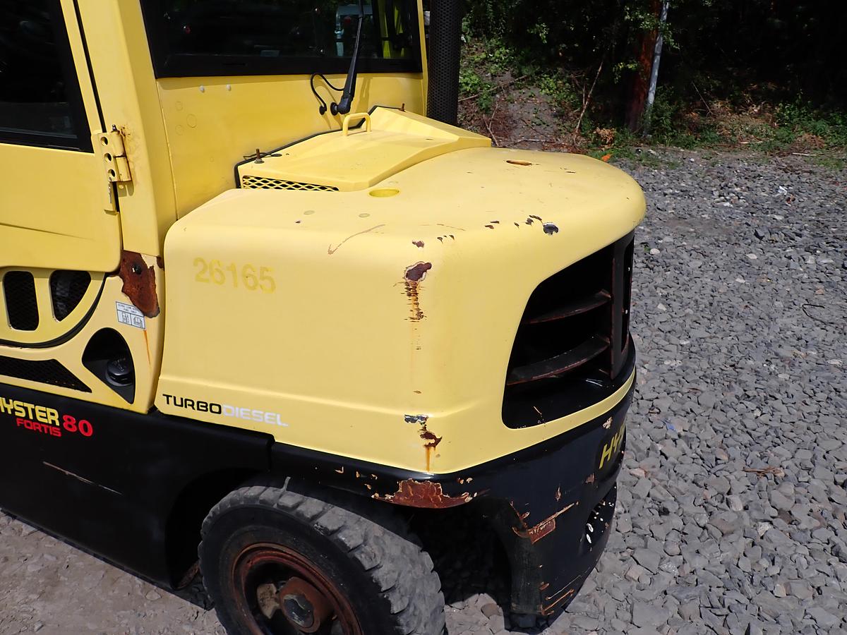 Used 2015 Hyster H80FT Diesel Forklift LOW HOURS! POSITIONERS!