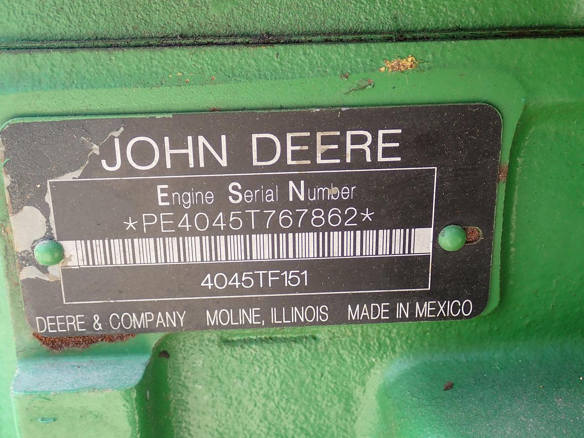 Used John Deere 4045TF151 Diesel Engine LOW HOUR GOV'T SURPLUS