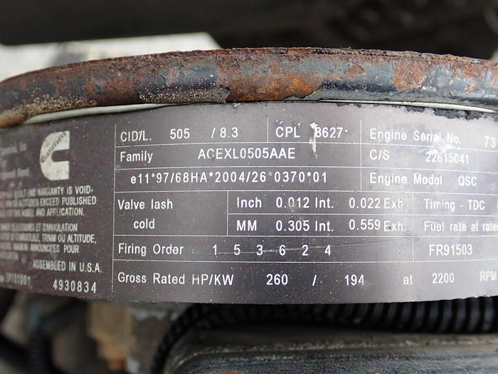 Used 2010 Cummins QSC 8.3