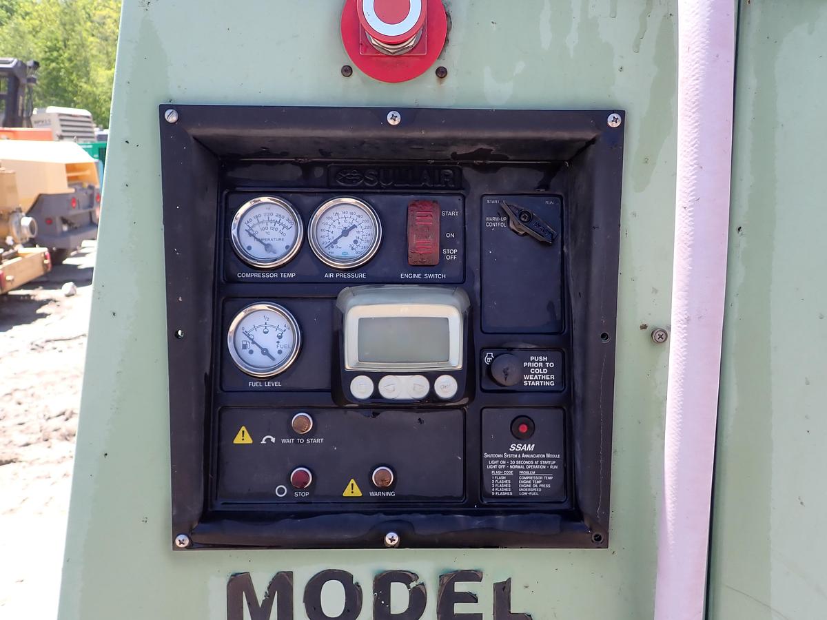 Used 2012 Sullair 375CA3 375 CFM Air Compressor CAT DIESEL