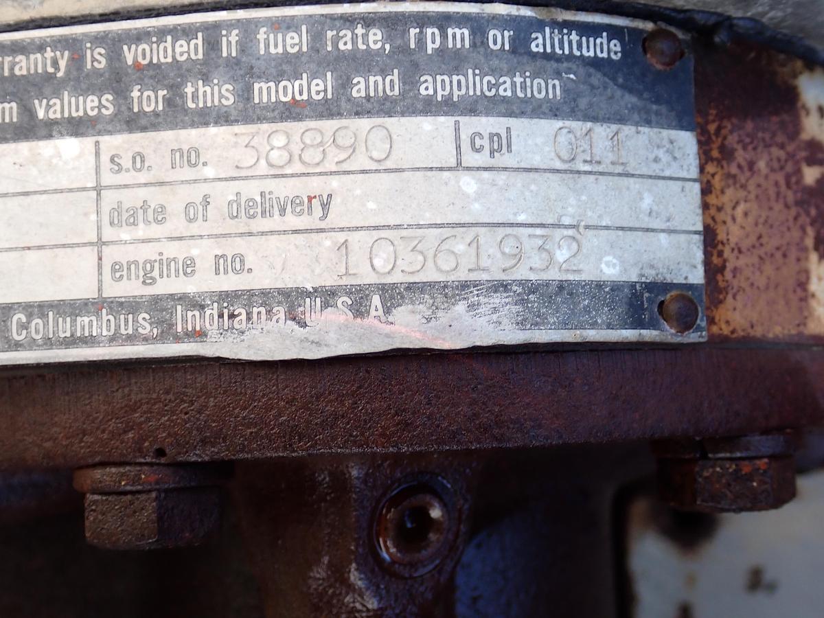 Used 1973 Cummins NT-855P-380 Small Cam Diesel Engine CPL 11 