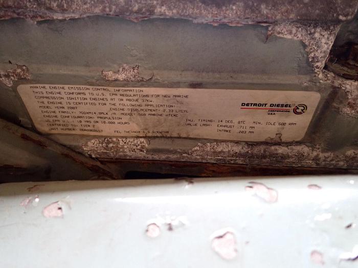 Used Detroit Diesel Series 60 14L MARINE ENGINE PAIR! 535 HP ZF 311 Propulsion 14.0