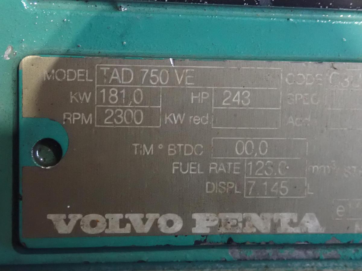 Used 2007 Volvo TAD750 VE Diesel Engine