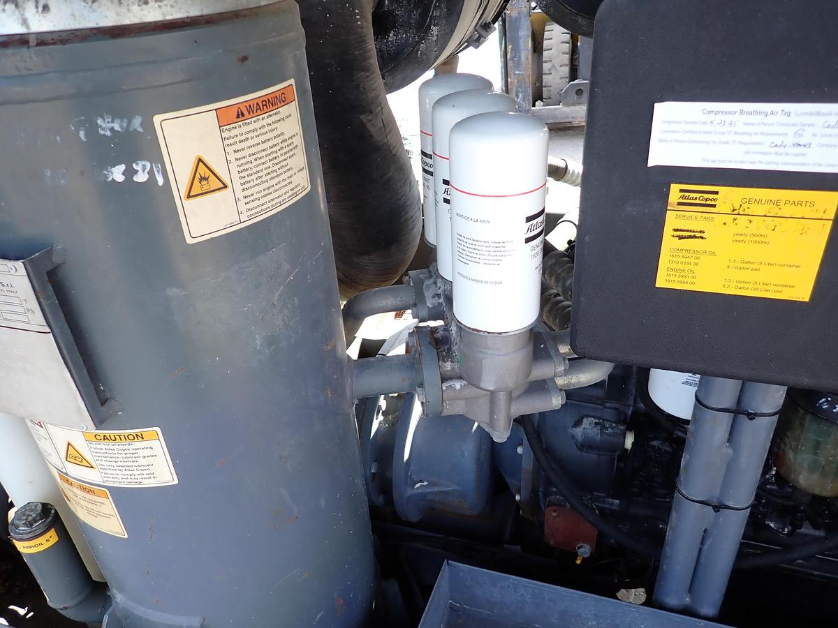 Used 2014 Atlas Copco XATS750JD7 750 CFM Air Compressor 150 PSI!