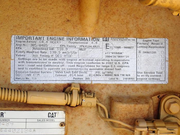 Used 2007 CAT C4.4 Diesel Power Unit AR # 305-0489