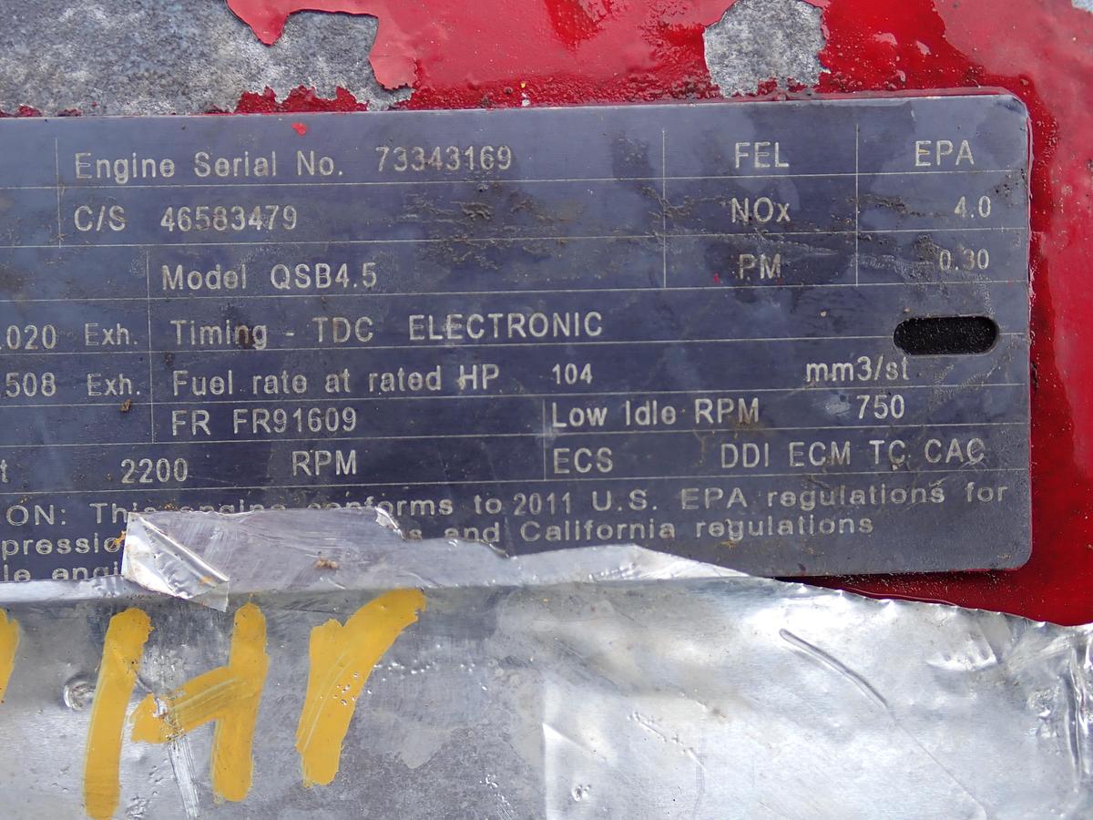 Used 2011 Cummins QSB 4.5 Diesel Engine CPL 8755