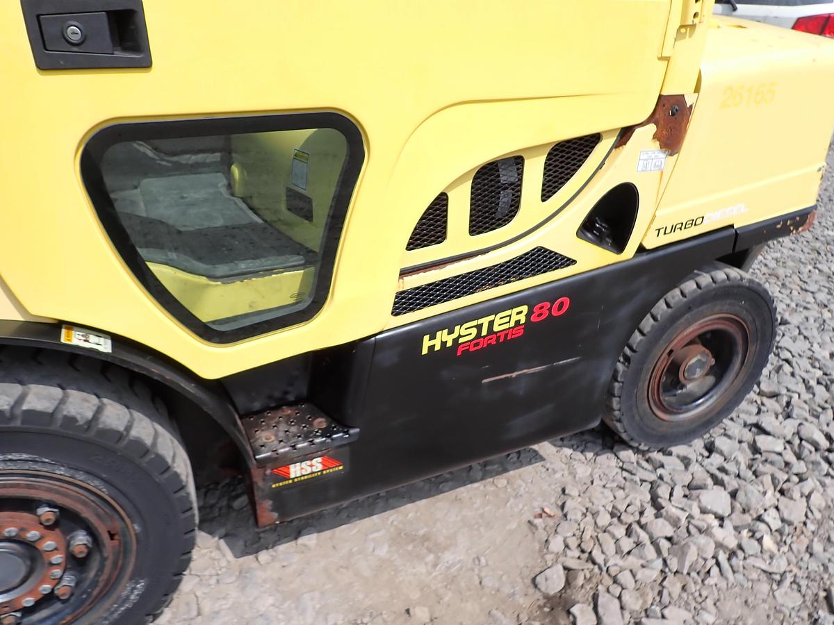 Used 2015 Hyster H80FT Diesel Forklift LOW HOURS! POSITIONERS!