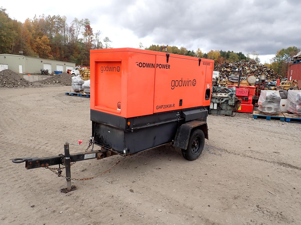 Used 2015 Godwin GHP20KW 20 KW Portable Generator Set