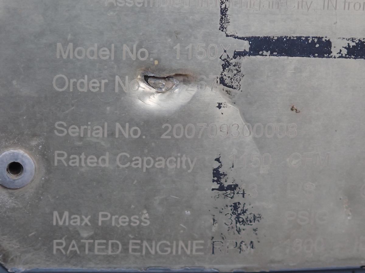 Used 2007 Sullair 1150XH 350 PSI Air Compressor