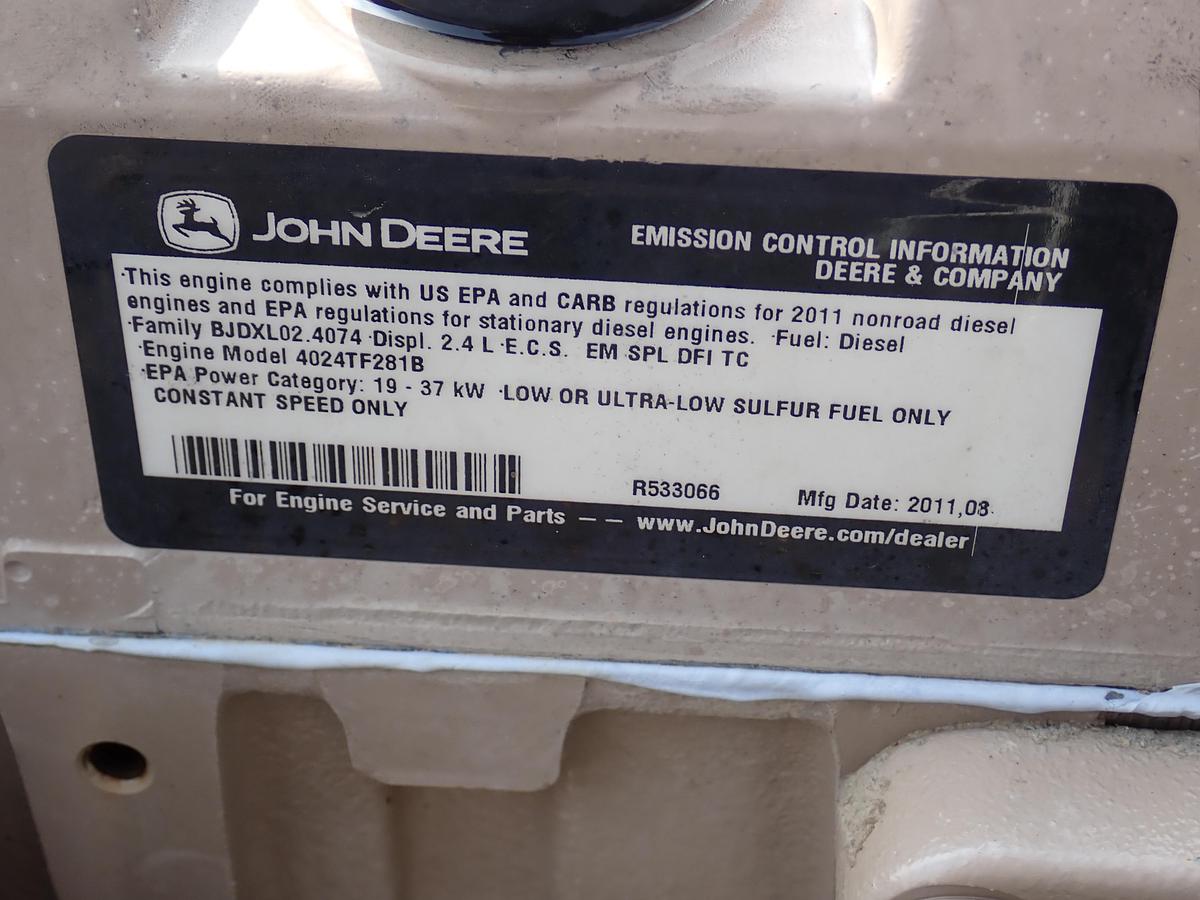 Used 2011 John Deere 4024TF281 Diesel Engine