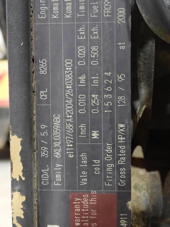 Used 2006 Komatsu SAA6D102E-2 Diesel Engine CPL 8265
