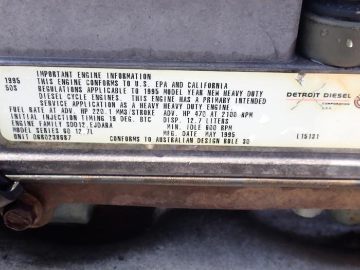 Used 1995 Detroit Diesel 12.7 Series 60 DDEC 3 Truck Engine