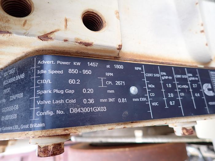 Used 2019 Cummins QSK60-G