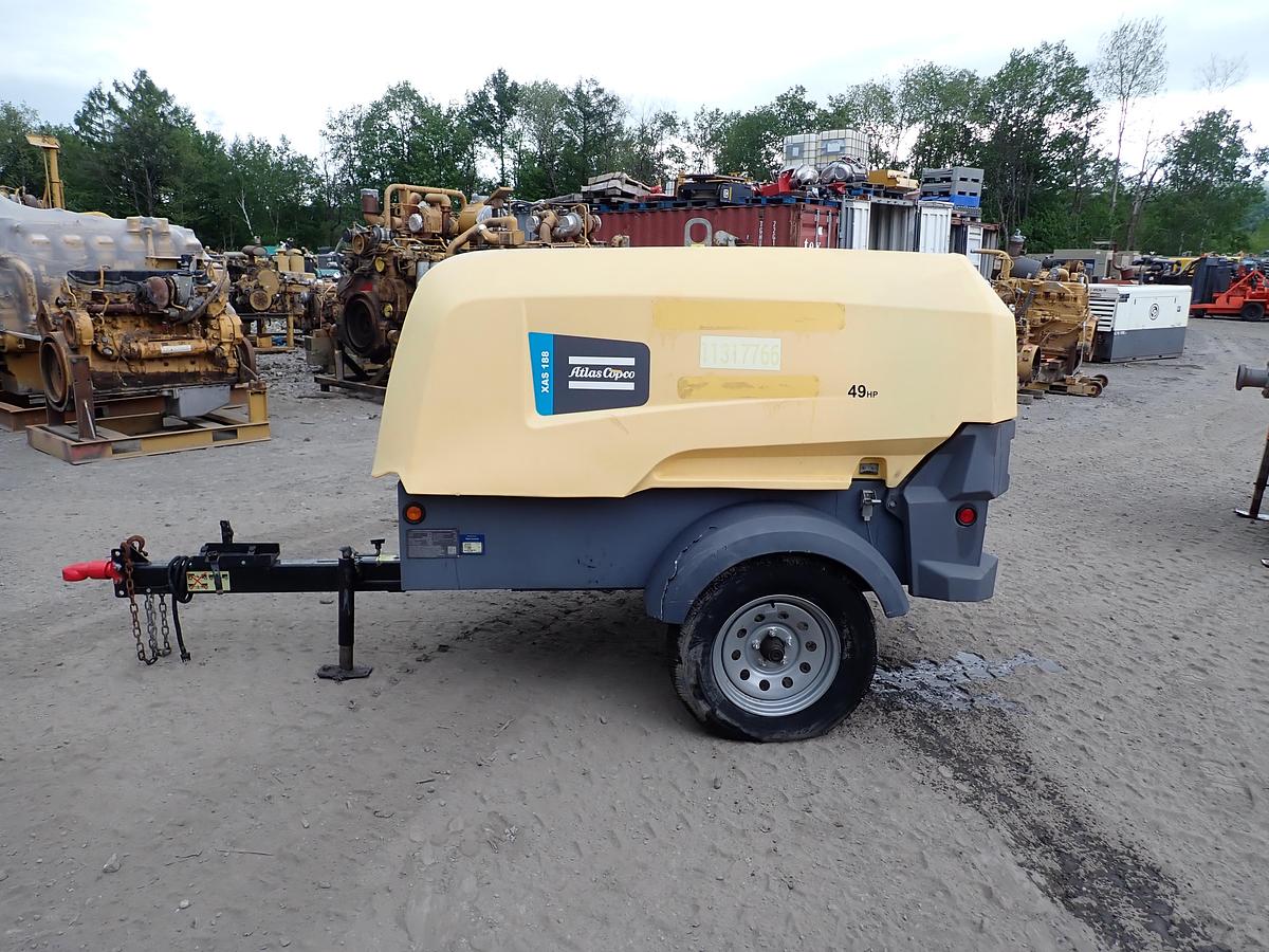 Used 2021 Atlas Copco XAS188 KD8 Air Compressor
