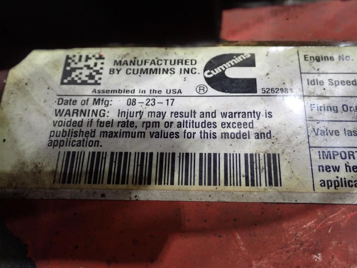 Used 2017 Cummins B6.7 280 Diesel Engine