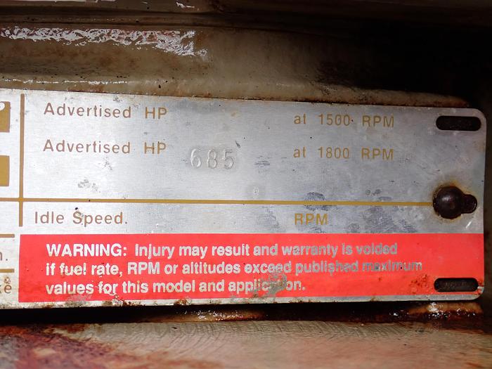 Used 1990 Cummins KTTA19-G1 Generator Set LOW HOURS!