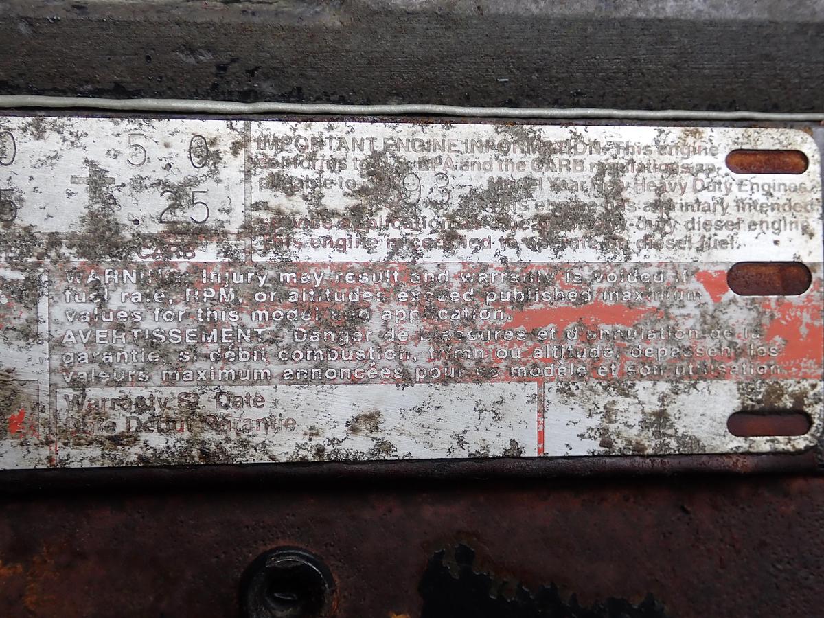 Used 1993 Cummins L10-260 Diesel Engine JAKE BRAKES