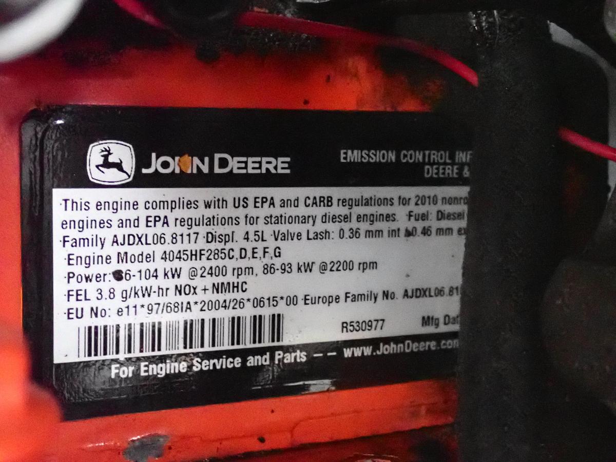 Used 2010 John Deere 4045HF285 Diesel Power Unit